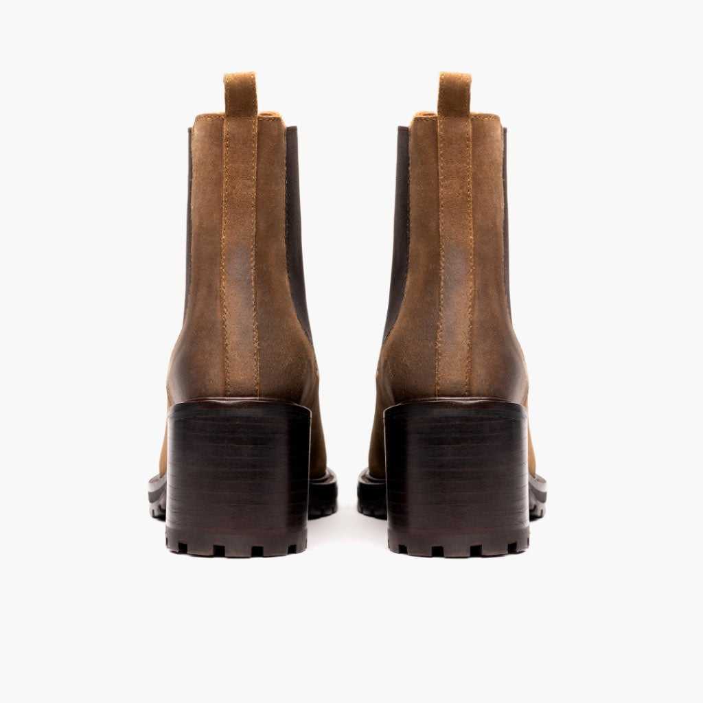 Knockout Safari Leather Boots - Reinforced Heel Counter & Precision Double-Row Stitching Detail