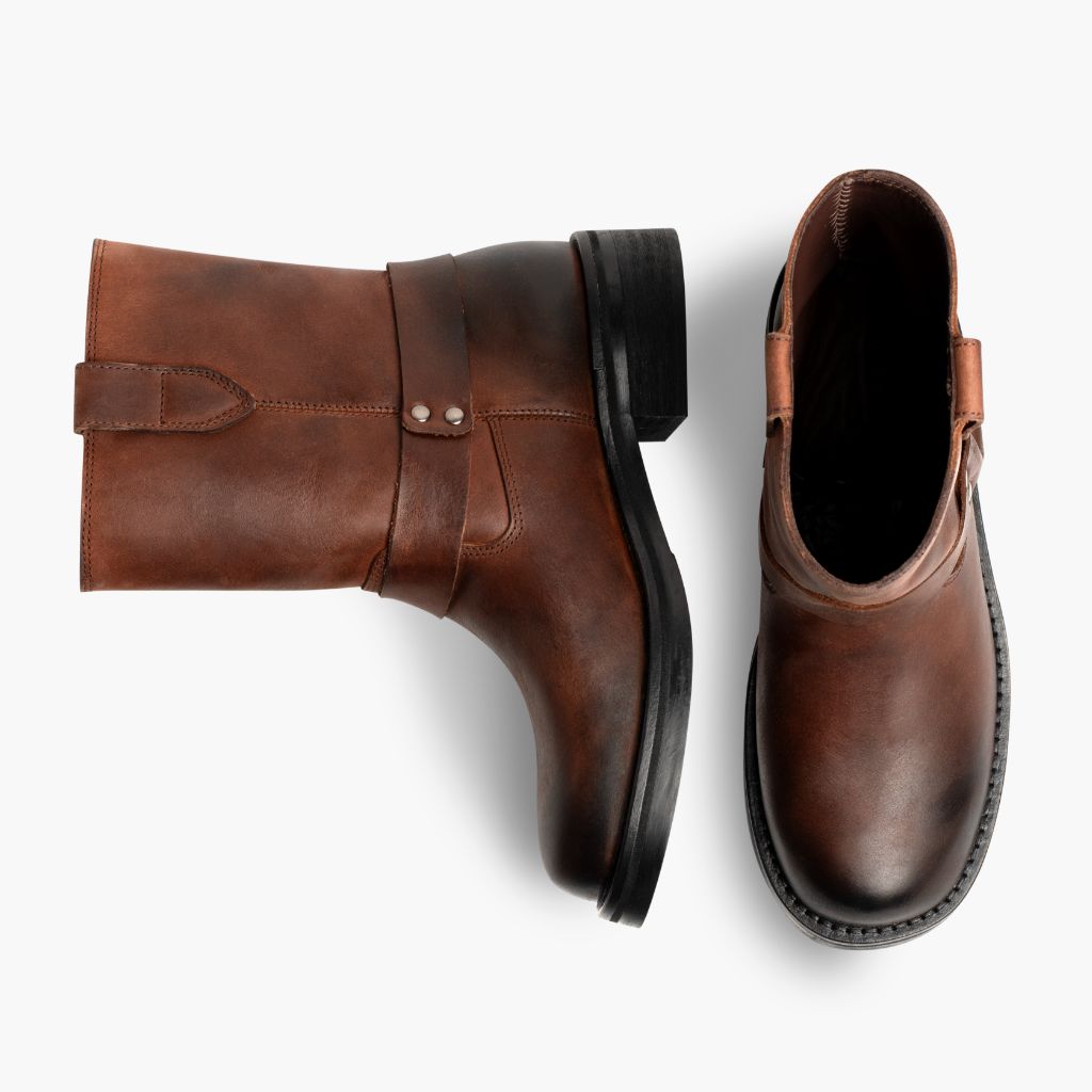 Outlaw Rust Braun Lederstiefel für Damen - Verstärkte Fersenkappe & präzise Doppelnaht