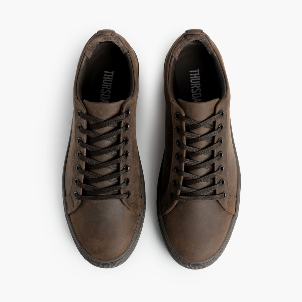 Premier Low Top Tabakbraun Leder-Sneaker für Damen - Verstärkte Fersenkappe & präzise Doppelnaht