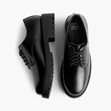 Women's Renegade Black Leather Sneakers - Reinforced Heel Counter & Precision Double-Row Stitching Detail
