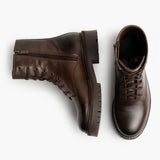 High-Traction Rubber Outsole & Lug Tread Pattern on Combat Java Leather Boots