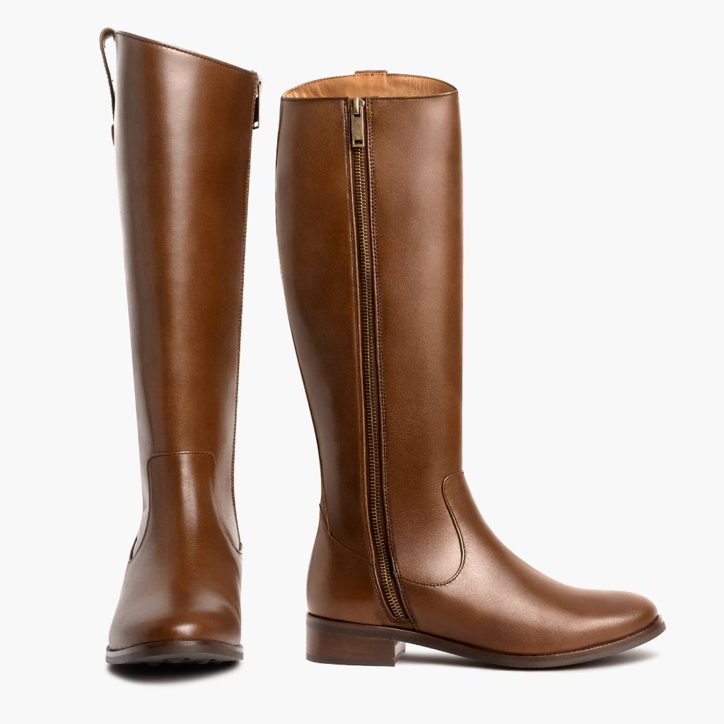 High-Traction Rubber Outsole & Lug Tread Pattern on Crown Cuero Lederstiefel für Damen