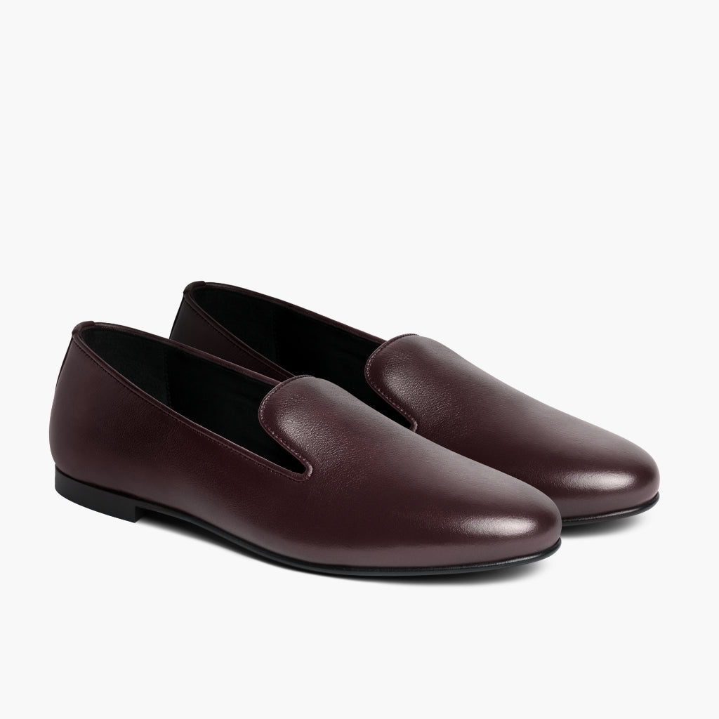 Eden Burgunderrot Lederstiefel für Damen in Burgundy Full-Grain Leather - Seitenansicht | Online Kaufen