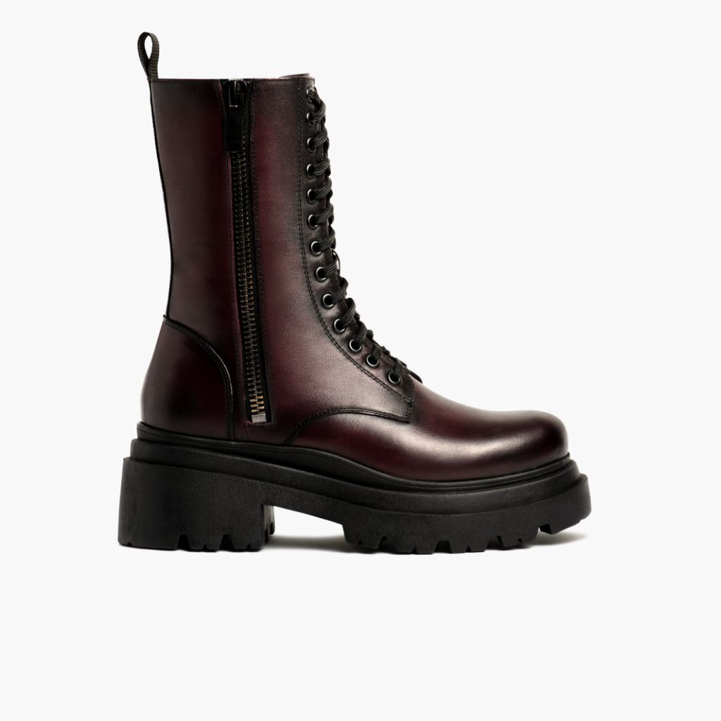 Black Full-Grain leather Boots - Rahmengenähte Goodyear-Welt-Konstruktion & vordere Zehenkappe