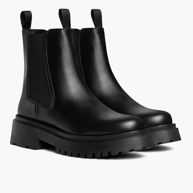 Legend Platform Schwarz Lederstiefel für Damen