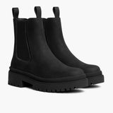 Black Full-Grain leather Boots - Goodyear Welt Construction & Front Toe Box Detail