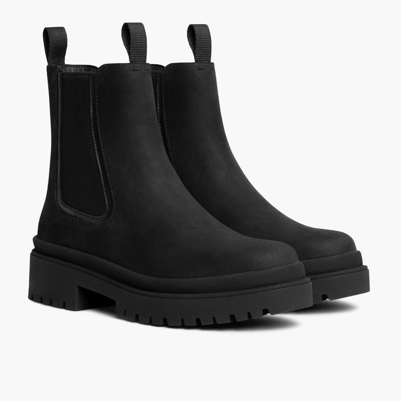 Legend Platform Mattschwarz Lederstiefel für Damen