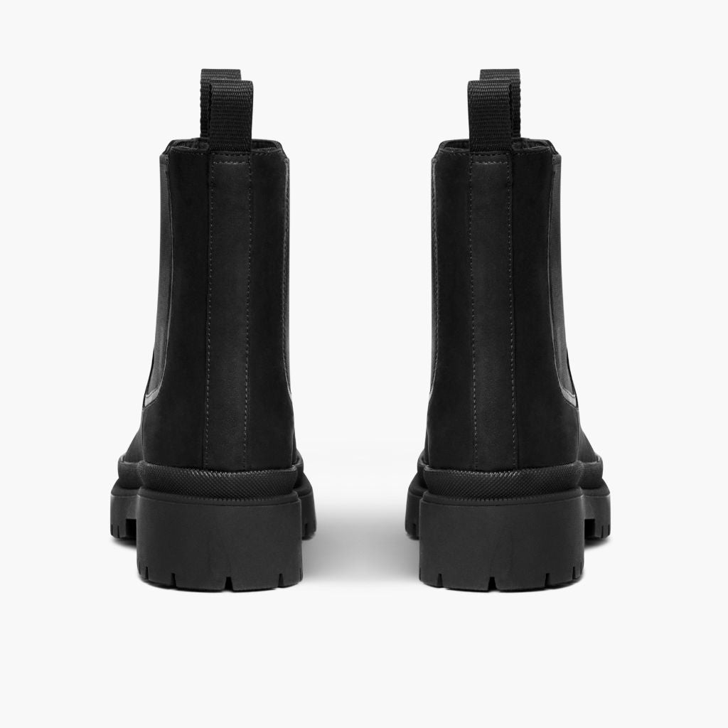 Legend Platform Mattschwarz Lederstiefel für Damen - Verstärkte Fersenkappe & präzise Doppelnaht
