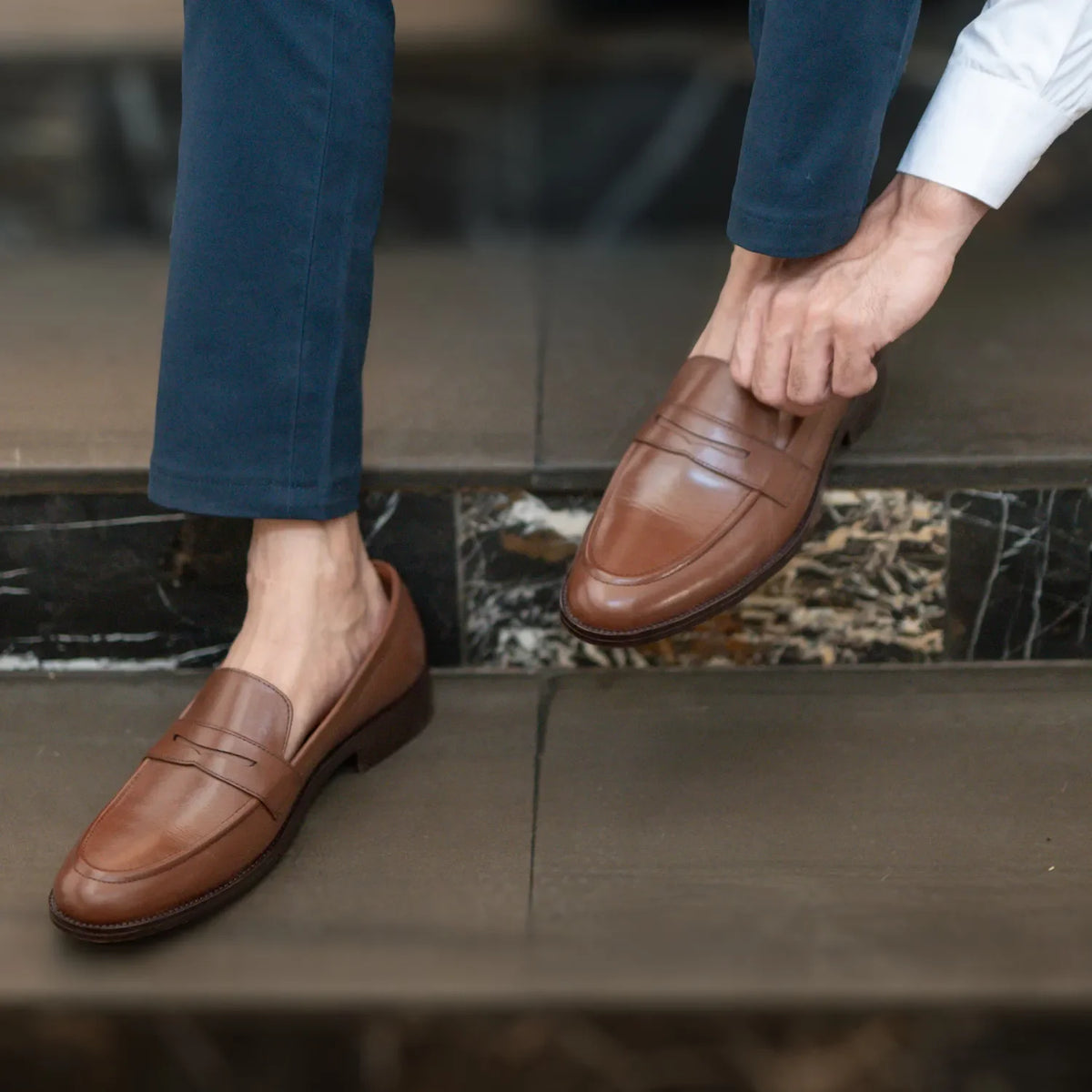 Orlaven Baxton Braun Leder-Loafer für Herren footwear image 10