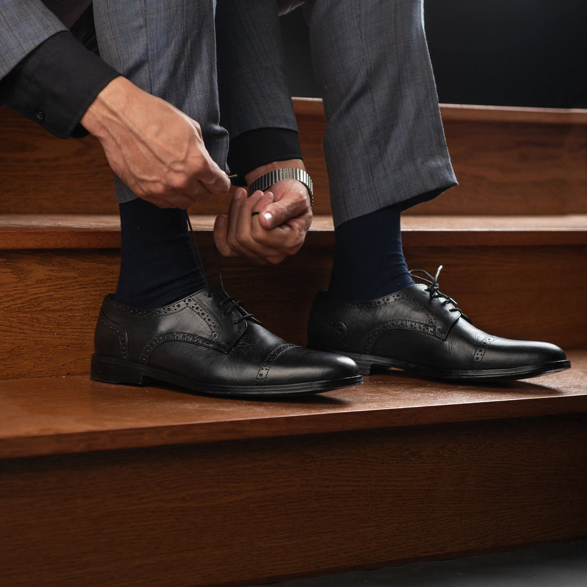 Orlaven Dirk Brogues Schwarze Derby-Lederschuhe für Herren footwear image 10