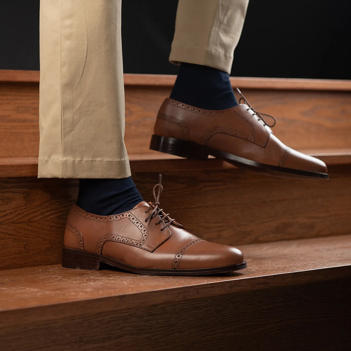 Orlaven Dirk Brogues Derby Hellbraun Lederschuhe für Herren footwear image 10