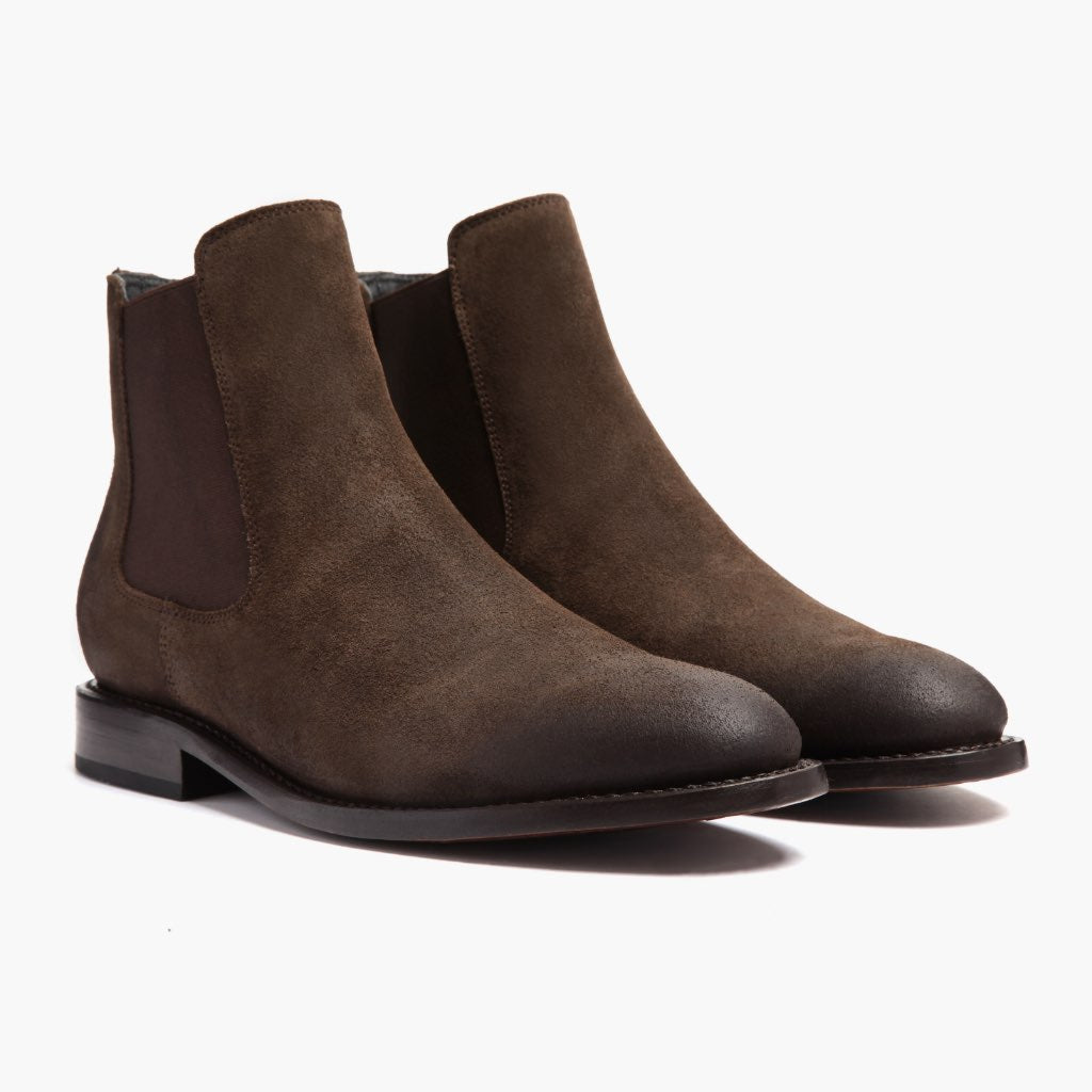 Cavalier Dunkelbraun Lederstiefel für Herren - Seitenansicht | Online Kaufen