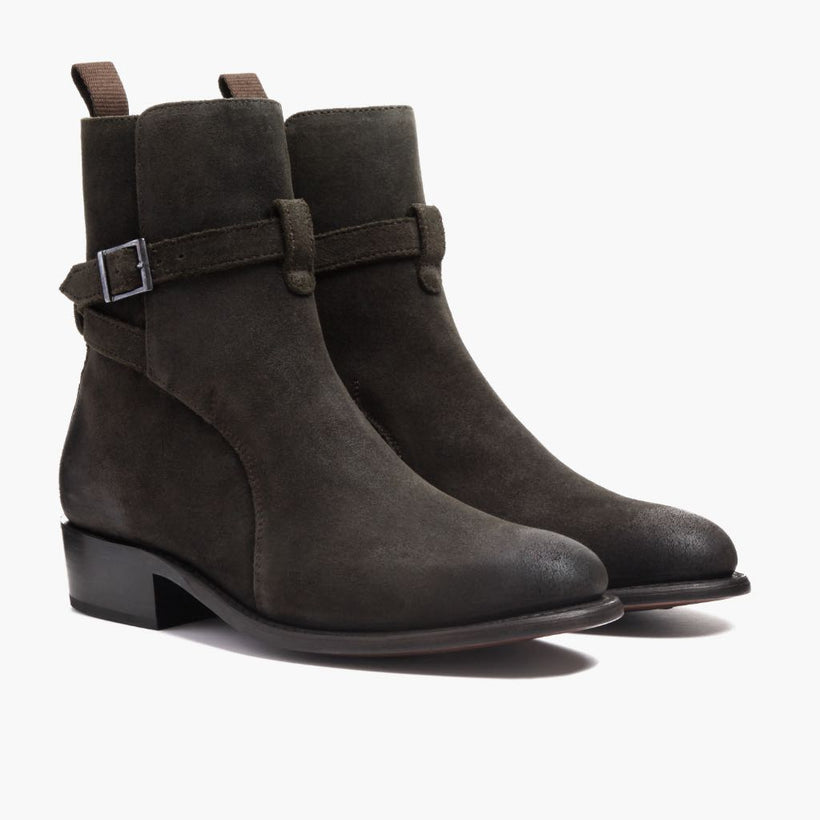 Rogue Dark Olive Suede Leather Boots für Herren