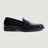 Patent Black Full-Grain leather Loafers - Goodyear Welt Construction & Front Toe Box Detail