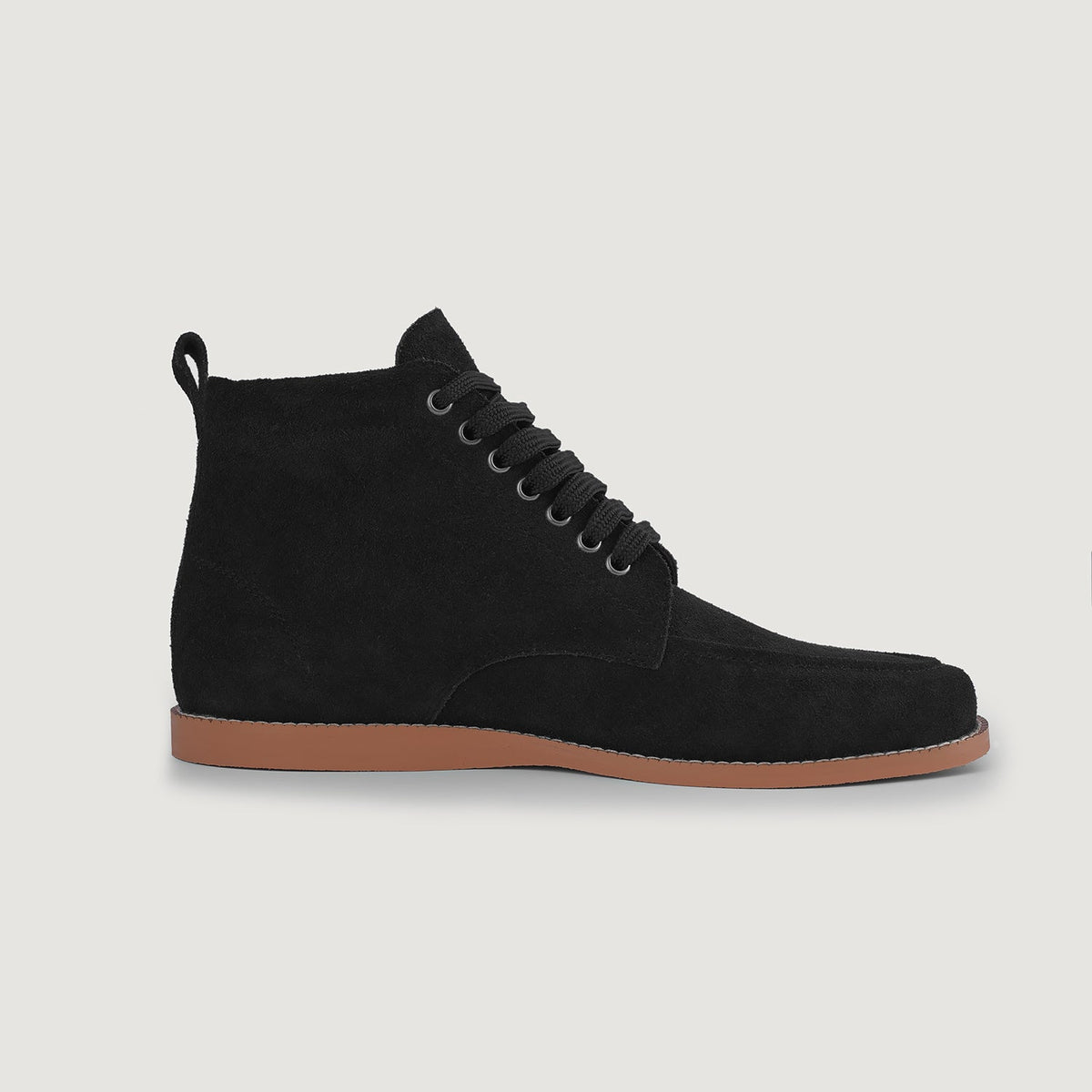 Black Goatskin Suede Leather Boots - Rahmengenähte Goodyear-Welt-Konstruktion & vordere Zehenkappe
