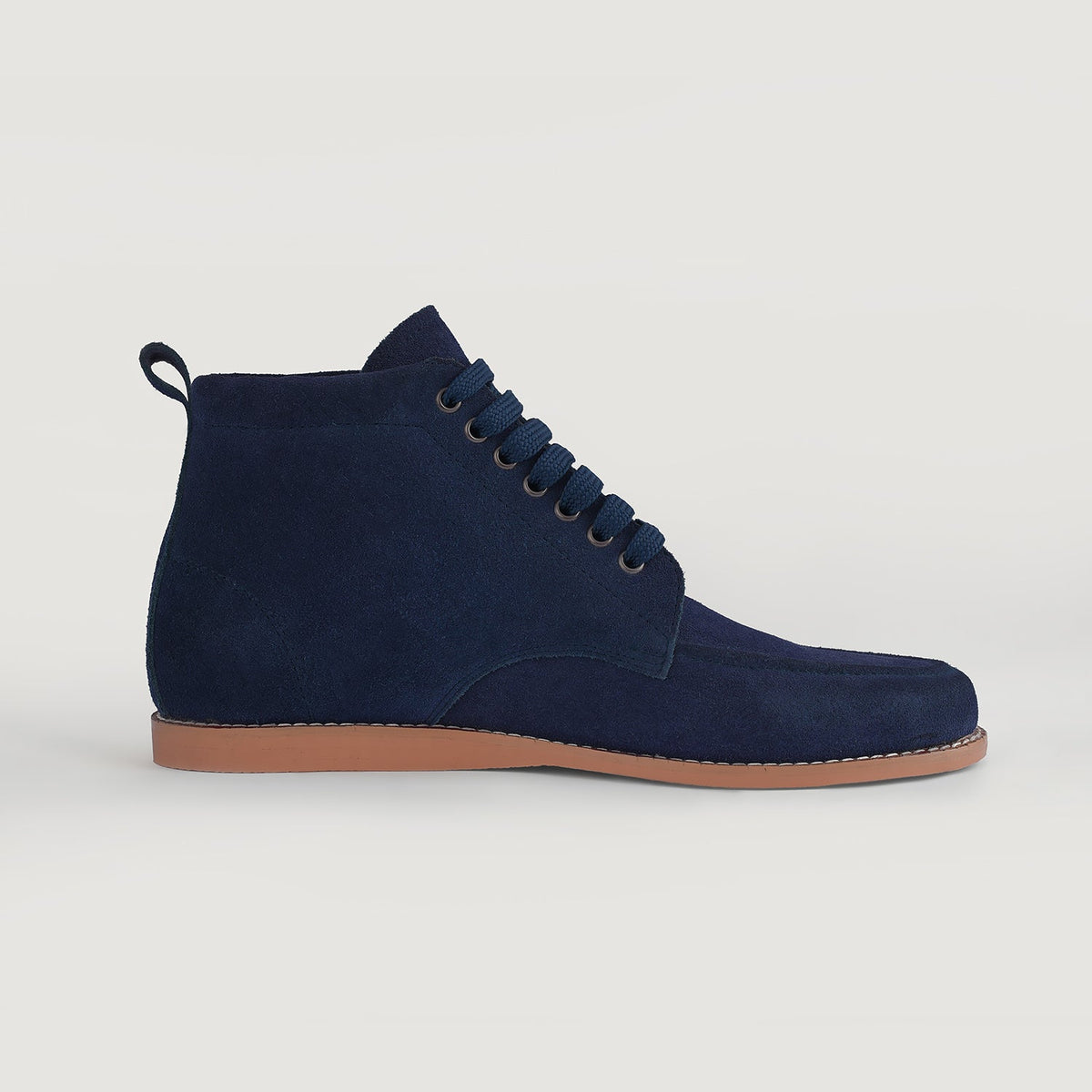 Blue Goatskin Suede Leather Boots - Rahmengenähte Goodyear-Welt-Konstruktion & vordere Zehenkappe