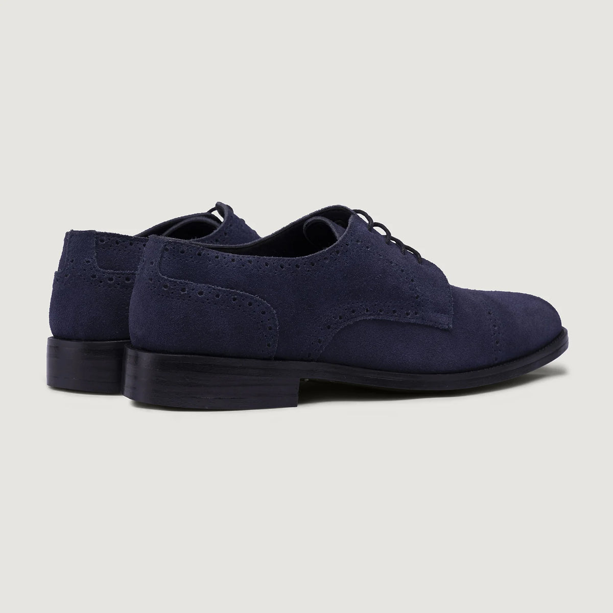 Dirk Brogues Derby Blau Suede Lederschuhe - StudGuard für Herren - Verstärkte Fersenkappe & präzise Doppelnaht