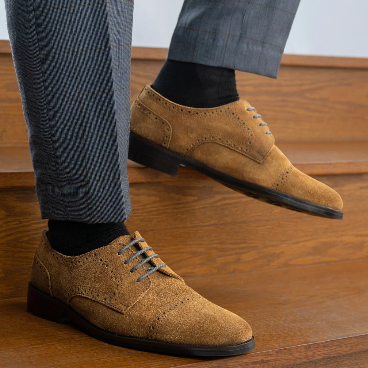 Orlaven Dirk Brogues Derby Braun Suede Lederschuhe - StudGuard für Herren footwear image 9