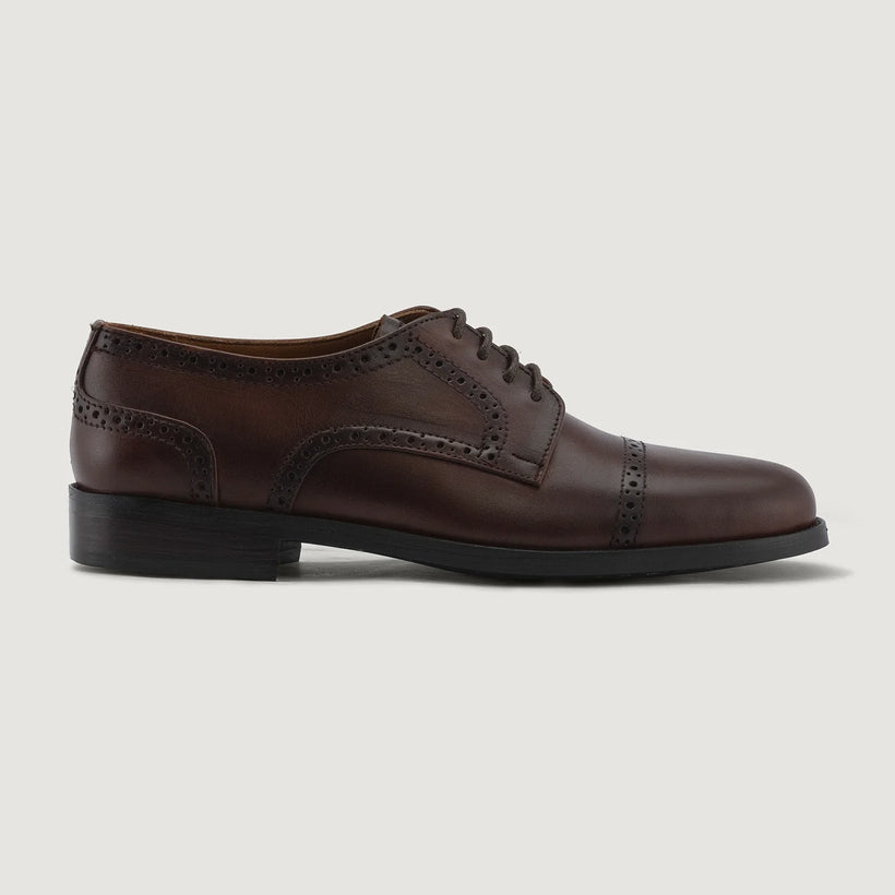 Dirk Brogues Derby Burnished Braun Leather Shoes für Herren
