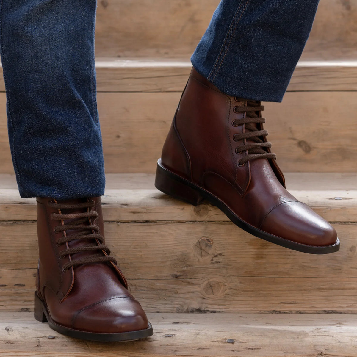 Orlaven Knight Derby Burnished Braun Lederstiefel - StudGuard für Herren footwear image 9