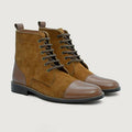 Knight Derby Hellbraun & Braun Lederstiefel - StudGuard für Herren
