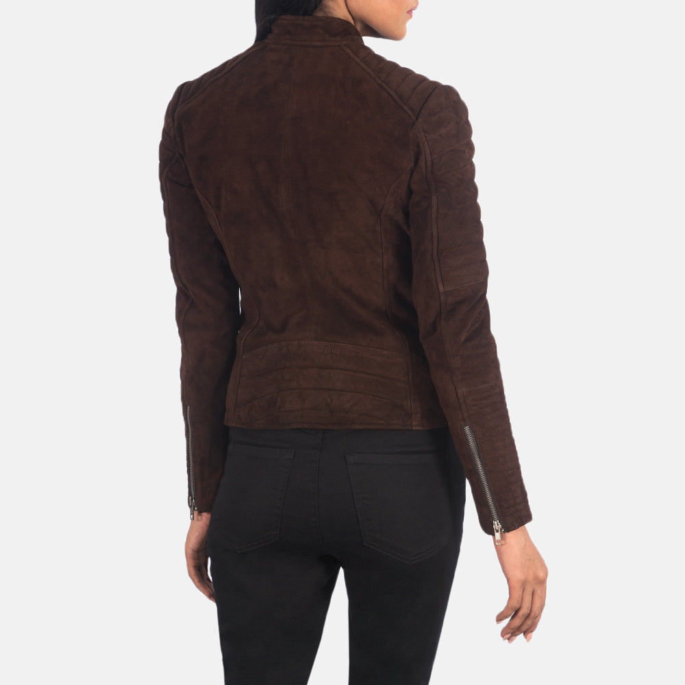 Authentic Goatskin Suede with Suede Finish Grain Texture &amp; Heavy-Duty Seam Stitching Detail