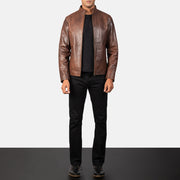 Alex Leder-Bikerjacke für Herren – Zusätzliche Produktansicht 3