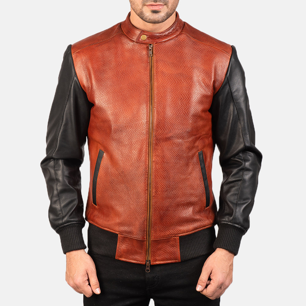 Avan Leder-Bomberjacke für Herren – Zusätzliche Produktansicht 4