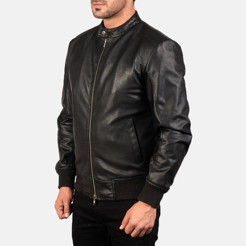 Avan Leder-Bomberjacke für Herren