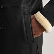 Charles Ledermantel Braun Shearling Ledermantel für Herren – Zusätzliche Produktansicht 6