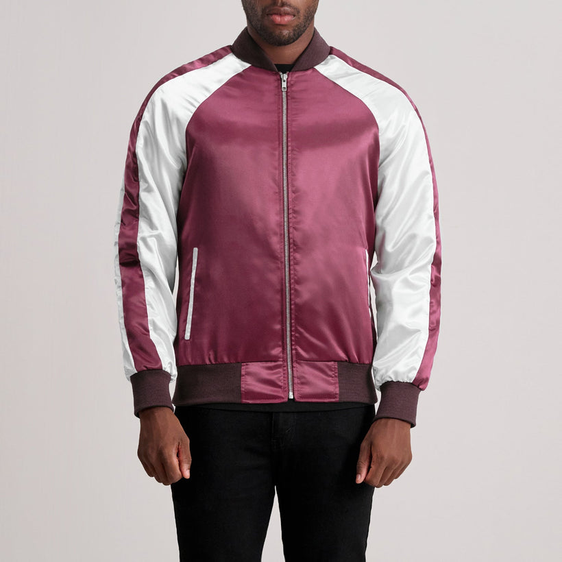 Clarke Kastanienbraun Varsity Lederjacke für Herren