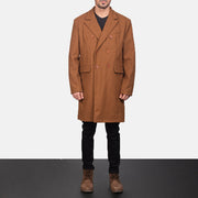 
Claud Khaki Wool Double Breasted Coat in Khaki Synthetic Wool - Vorderansicht & maßgeschneiderte Silhouette | Online Kaufen