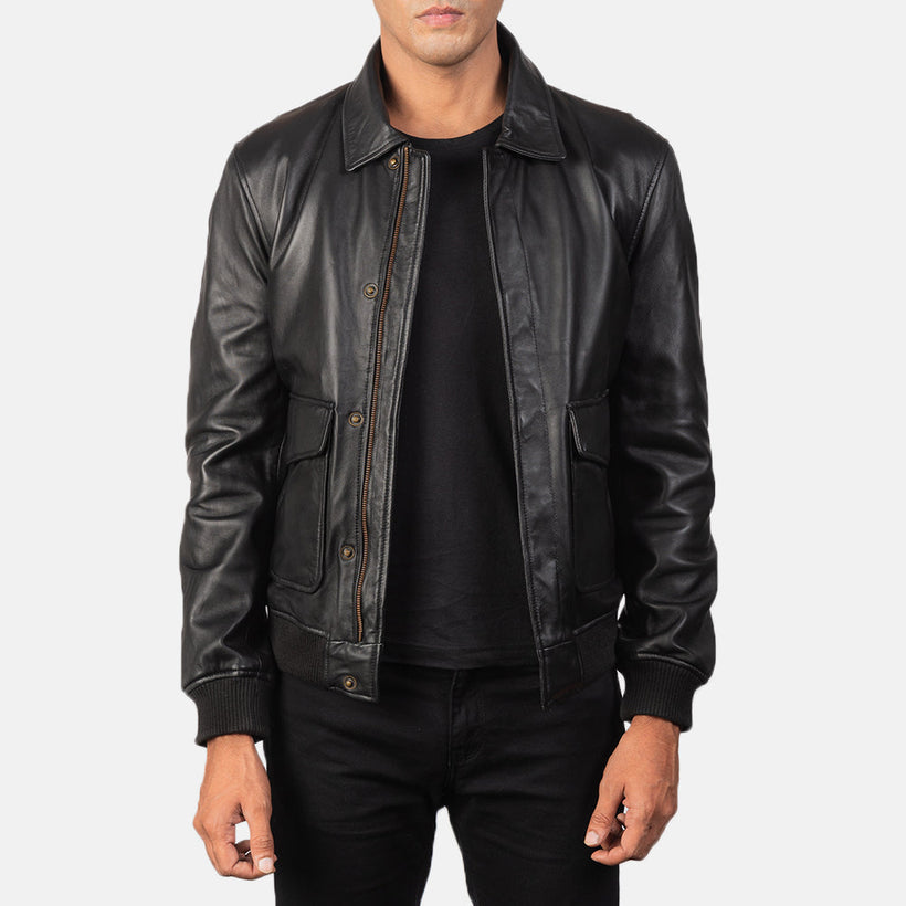 Coffmen Leder-Bomberjacke für Herren