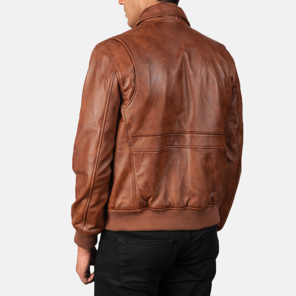 Coffmen Leder-Bomberjacke für Herren – Zusätzliche Produktansicht 5