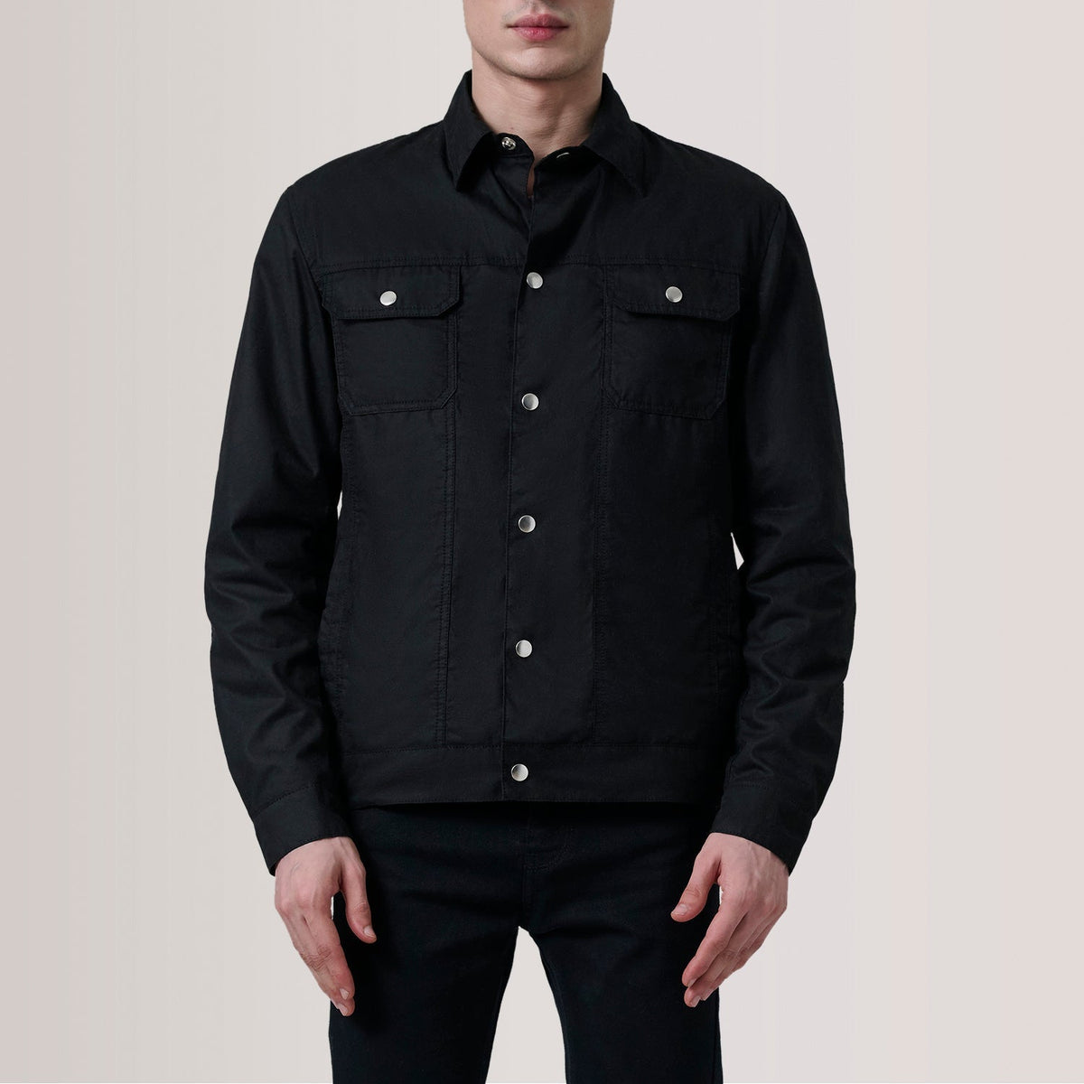 Authentic Waxed Cotton Canvas Grain Texture &amp; Heavy-Duty Seam Stitching Detail