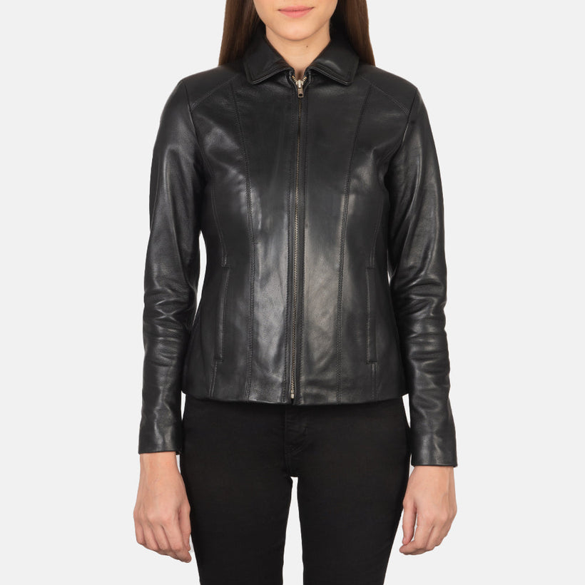 Colette Schwarz Lederjacke für Damen