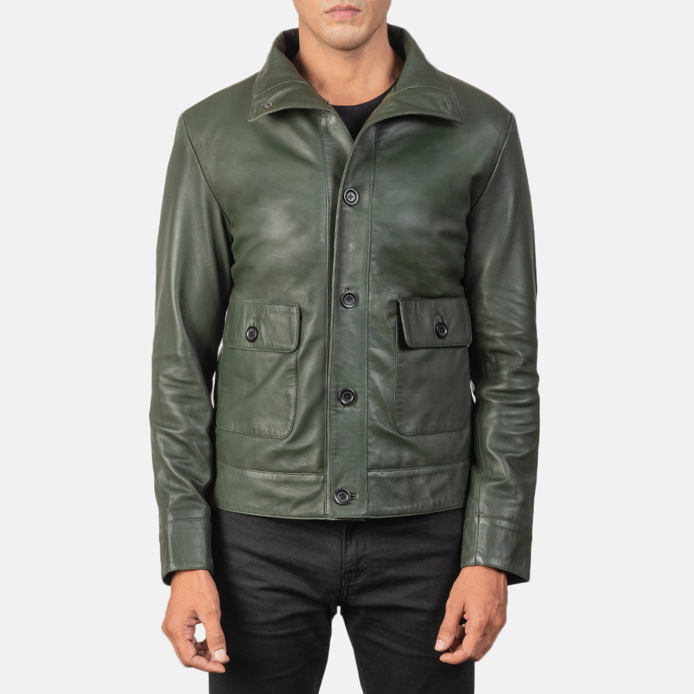 Columbus Leder-Bomberjacke für Herren – Zusätzliche Produktansicht 1