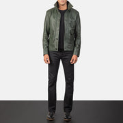 Columbus Leder-Bomberjacke für Herren – Zusätzliche Produktansicht 3