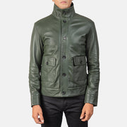 Columbus Leder-Bomberjacke für Herren – Zusätzliche Produktansicht 4