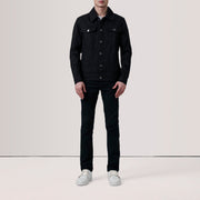 Black Full-Grain leather Jacket - Rückansicht mit passgenauen Schultern &amp; sauberem Saum