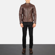 Damian Leder-Bikerjacke für Herren – Zusätzliche Produktansicht 3