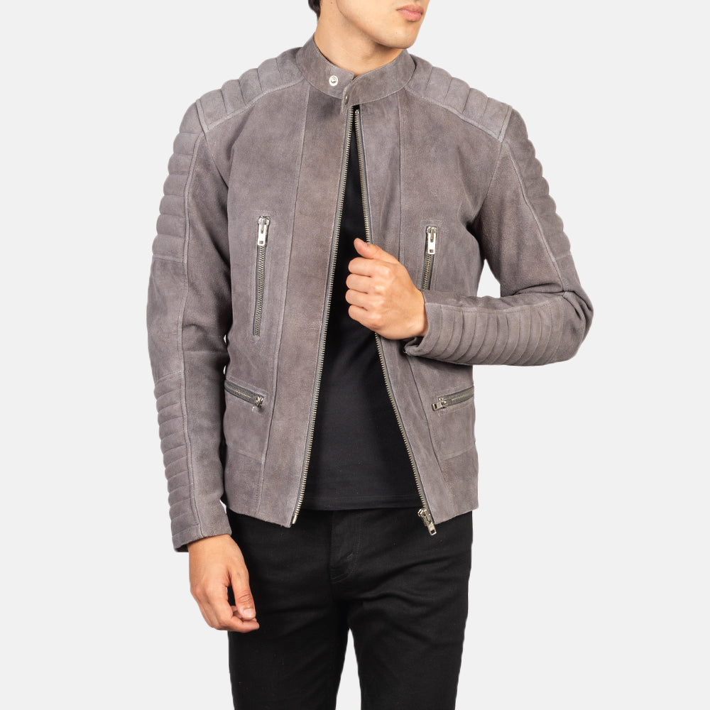 Damian Leder-Bikerjacke für Herren – Zusätzliche Produktansicht 1