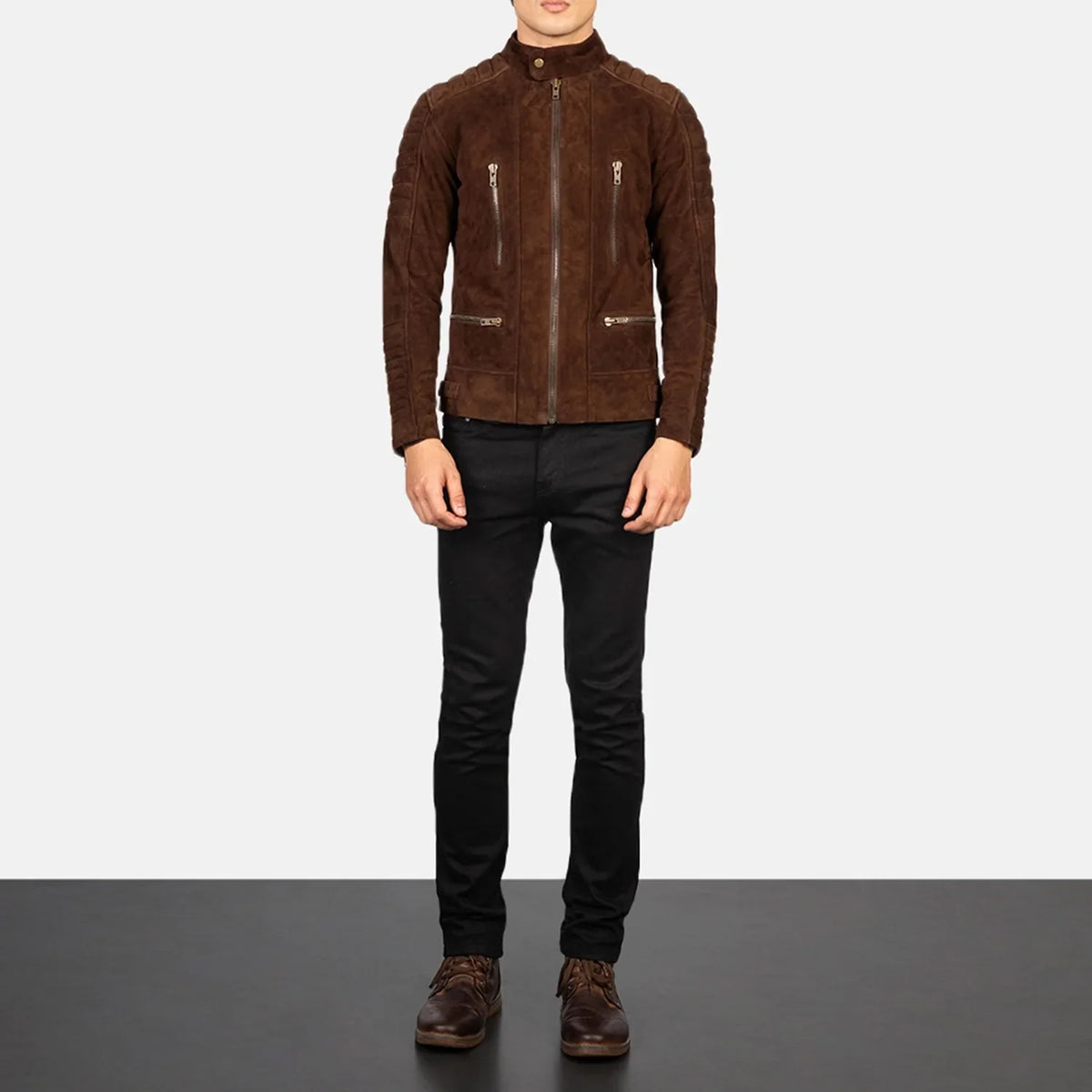 Damian Leder-Bikerjacke für Herren – Zusätzliche Produktansicht 3