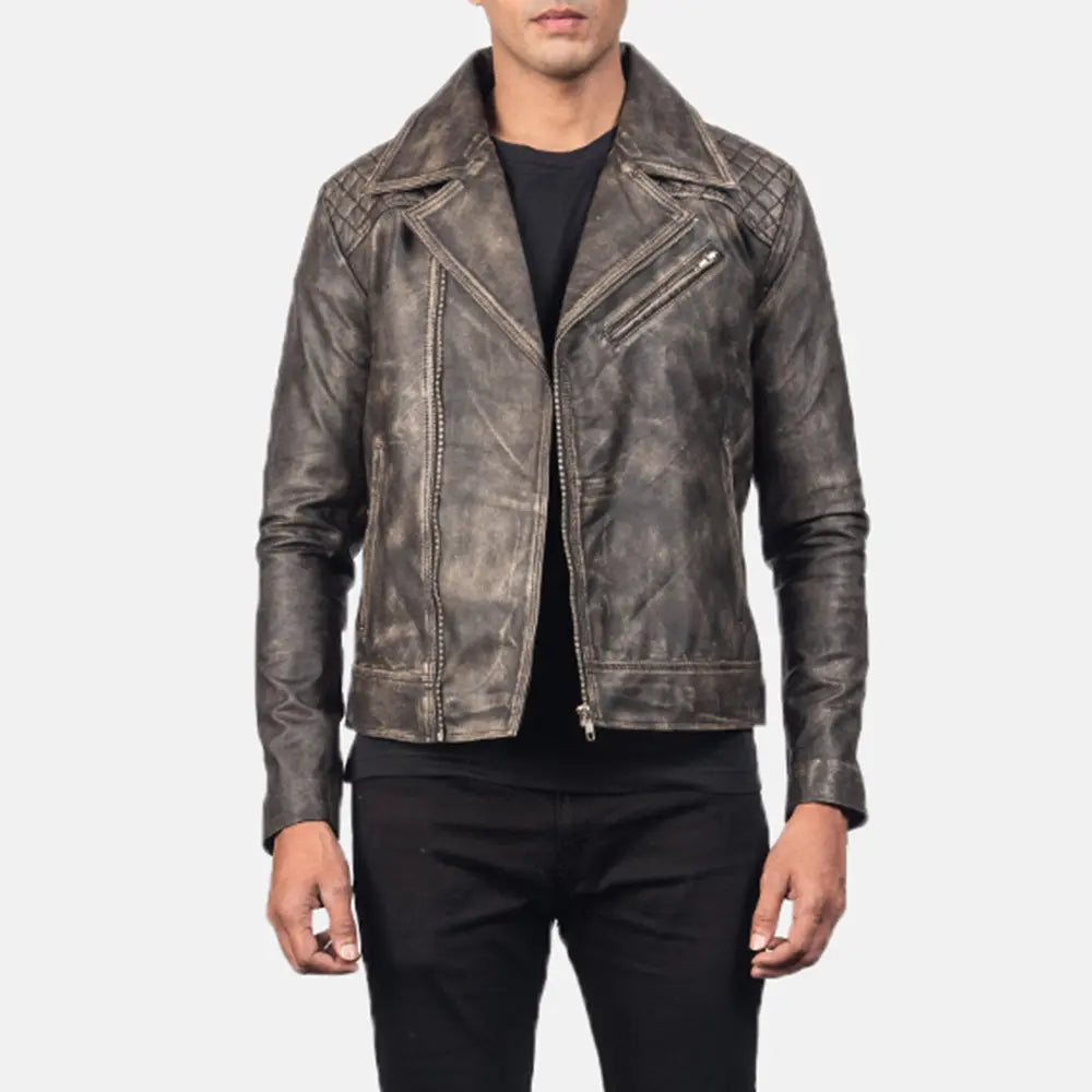 Danny Quilted Leather Biker Jacket – Zusätzliche Produktansicht 4