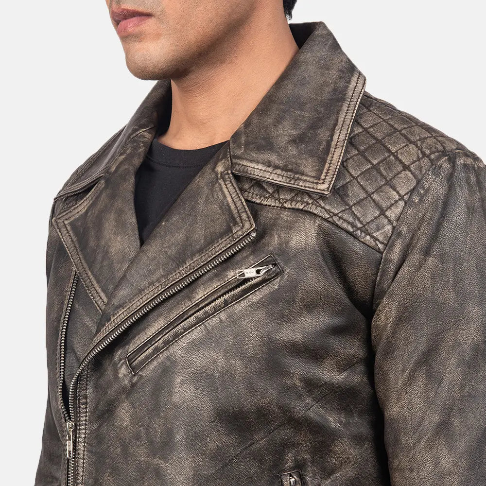 Danny Quilted Leather Biker Jacket – Zusätzliche Produktansicht 5