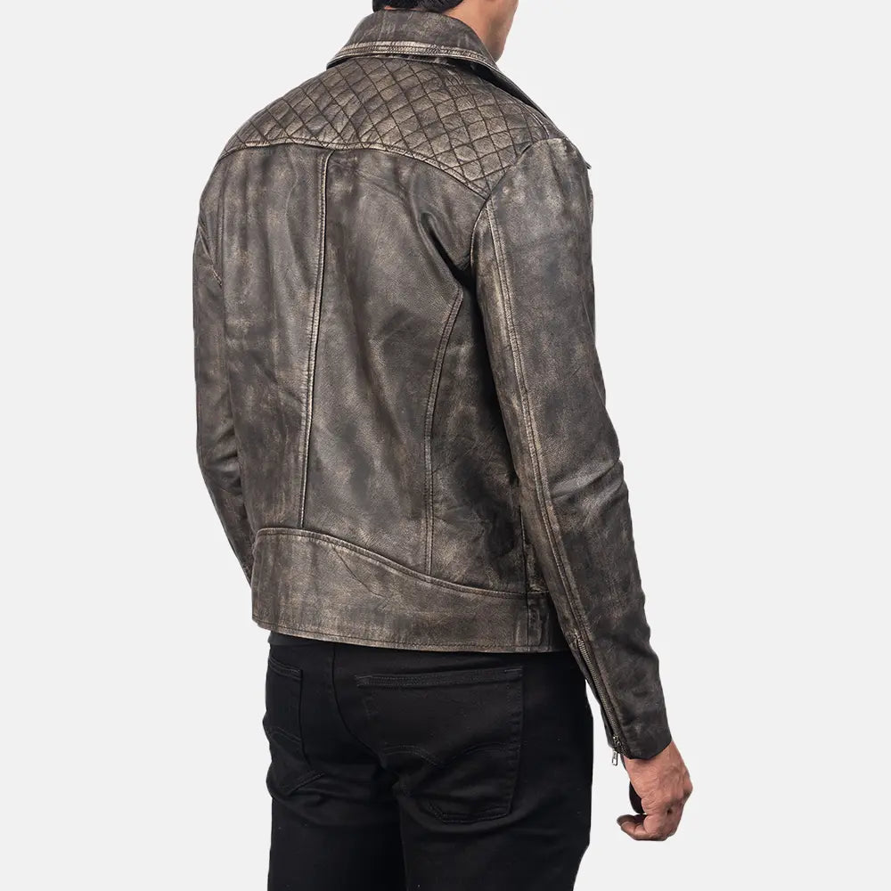 Danny Quilted Leather Biker Jacket – Zusätzliche Produktansicht 6