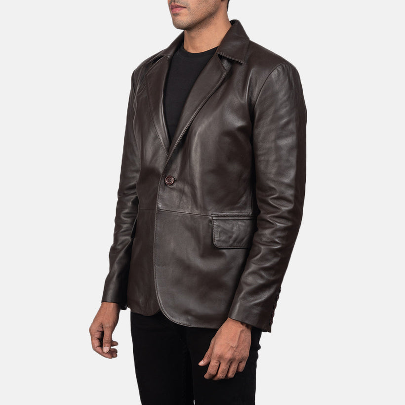 Daron Braun Lederblazer für Herren