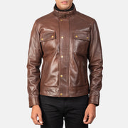 Darren Leder-Bikerjacke für Herren – Zusätzliche Produktansicht 4