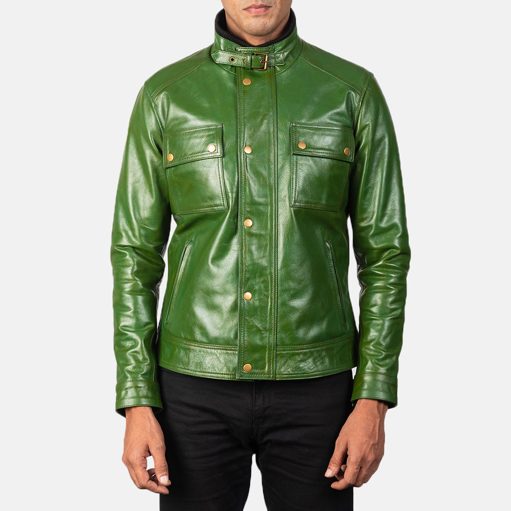 Darren Leder-Bikerjacke für Herren – Zusätzliche Produktansicht 3