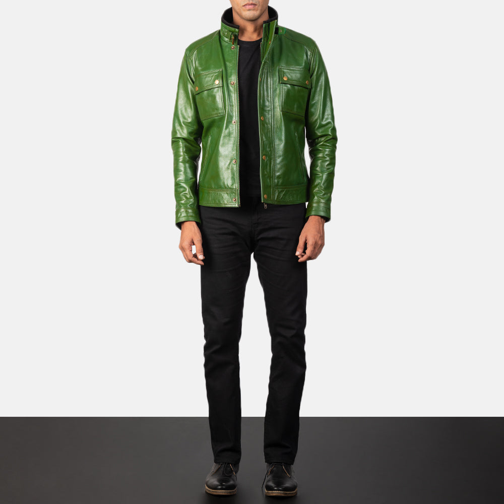Darren Leder-Bikerjacke für Herren – Zusätzliche Produktansicht 4